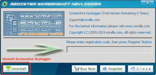 Uninstall Keylogger Software