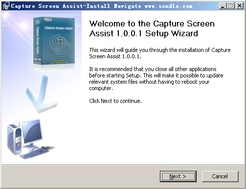 How to install capture screen assist software into your computer, clicking the image you can free download the installation package file.