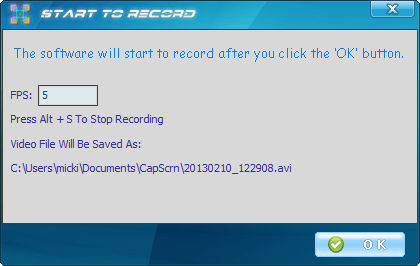 setting for recording desktop