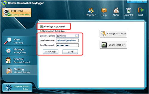 Send Logs Of Keylogger Software To Gmail