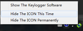 System Menu Of Keylogger Software