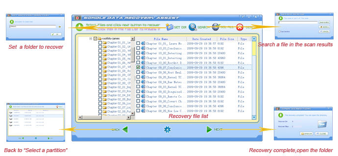 operation of data recovery software
