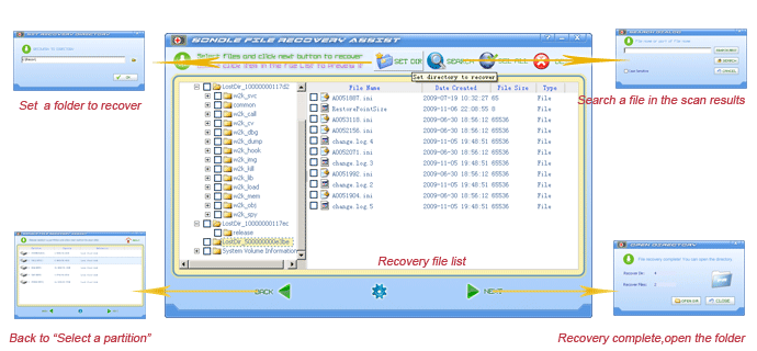 operation of file recovery software